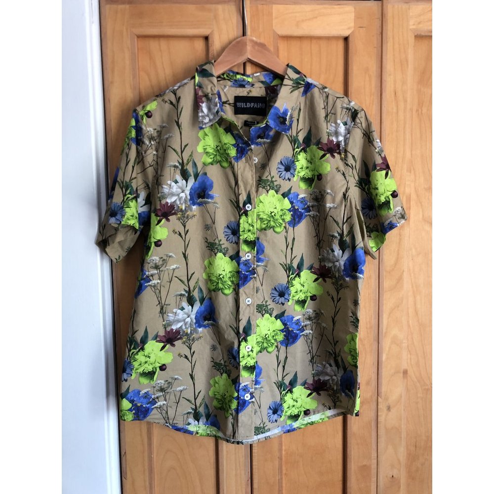 Wildfang The Essential Button Up Neon Floral